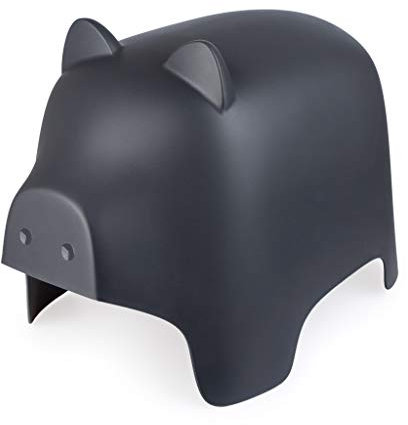balvi Piggy Hocker Farbe Grau dunkel In Form eines Schweins Für innen und außen PP Plastik