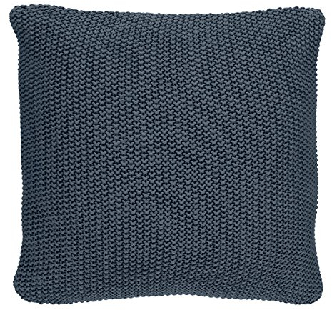 Marc O Polo Strick Dekokissen Plaid Nordic Knit Smoke Blue Dekokissen 50x50 cm