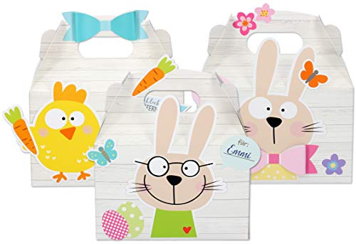 KuschelICH XL Osternester für Kinder - Geschenkboxen mit Henkel zum Befüllen - Osterkörbchen für Ostergeschenke