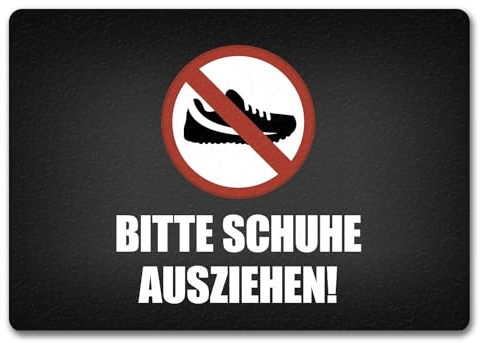 trendaffe Bitte Schuhe ausziehen Fußmatte randlos mit Verbot Motiv