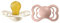 BIBS Supreme Schnuller 2er-Pack, BPA-frei, Symmetrischer Nippel. Naturkautschuk/Latex, Hergestellt in Dänemark. 6-18 Monate (2er Pack), Ivory/Blush
