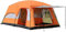 JQDZX Camping Zelte, Kuppelzelt Wasserdichter Sonnenschutz 8 und 12 Personen, 2 Schlafzimmer 4 Jahreszeiten Strandzelt, für Outdoor, Camping, Wandern, Trekking, Festival (Orange,5-8 People)