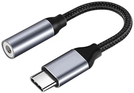 GIMIRO Aux Kabel 3.5 mm Adapter USB Typ C Phone Stereo Klinkenkabel Audiokabel – Nylon geflochten AUX-Kabel für Auto, Kopfhörer, Telefon, Smartphone