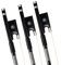 Bogen für Violine 3 STÜCKE 4/4 Geigenbogen Rosshaar Kohlefaserbogen Schwarzer Kohlenstoffbogen Geigenbogen Abalone Frosch Lederverpackung