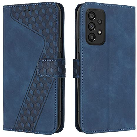 OKZone Kompatibel mit Samsung Galaxy A23 4G/5G/M13 4G/M23/F23 5G Hülle, PU Leder Handyhülle Tasche Wallet Schutzhülle Flip Cover Klappbar Brieftasche Etui mit Magnet TPU Lederhülle (Blau)