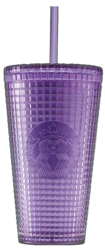 STARBUCKS Taza fría reutilizable Purple Grid 473 ml Grande