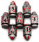DND Würfelset for Dungeons and Dragons, ZHOORQI Bullet Metall Würfel, D&D Polyedrische Würfel Set für Rollenspiele, The DND Dice Set for Table Games（7-Blood Silver）