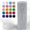 Uiopa Glitzer Tüll Silber, 15cm x 22,8m Glitzerstoff Polyester Tüllband Hochzeit Dekostoff, Tüll Stoff Rolle für Tutu-Röcke Party Hochzeit Tisch Deko Geschenkverpackung DIY-Handwerk