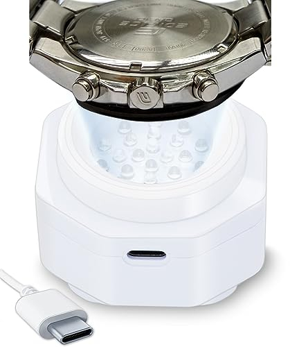 CoolFire - Caricatore rapido per tutti gli orologi Eco Solar da uomo, caricabatterie portatile Reloj Hombre per tutti i tipi di sofisticati orologi eco Solar (bianco)