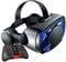 TPWEWRX 3D VR Brille Virtual Reality Headset VR Brille für 3D VR Filme & VR Spiele Anti Bluelight verstellbares Pupillen Augenpflegesystem für Android & IOS Smartphones mit Gamepad (Schwarz) (C)