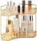 MOACC Organizzatore di Trucco, Organizzatore di Cosmetici ad Grande Capacità, Organizzatore di Profumi, Make Up Organizer Adatti per Toeletta Camera da Letto Bagno Cucina, 2 Strati, Ambra
