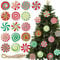 JIMCOM 16Pcs Christmas Tree Decorations,Candy Cane Christmas Pendants,Xmas House Gizmo Hanging Ornaments,Christma Themed Kit,Cute Ornament Pendant Set for Crafts Chritmas