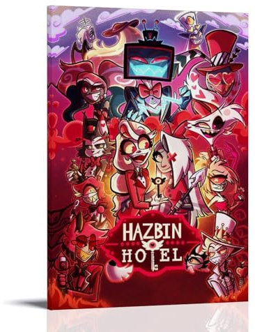 TPLLPK Hazbin - Poster decorativo da parete su tela, motivo: stagione alberghiera, stampa moderna, poster decorativo per camera da letto, 60 x 90 cm