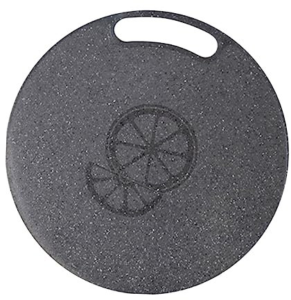 Veemoon Rundes Schneidebrett Kunststoff, 35CM Multifunktion Hackbretter Schneidebrett Imitation Marmor Mit Griffen Ideal FüR Und Gastronomie GemüSe Obst Brot KäSe
