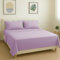 DH DREAMER HOME Juego de Sábanas de 4 Piezas - Ropa de Cama Poliéster para Cama de 150 - Sábana Encimera de 230x270cm, Bajera Ajustable de 150x200+27cm y 2 Funda Almohada de 50x75cm - Color Lila