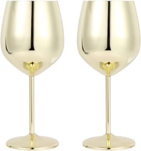 GUTUYEHKEA 2 Pezzi da 500 ml calici da Vino in Vetro infrangibile con Stelo e Coppa calici da Vino in Vetro infrangibile