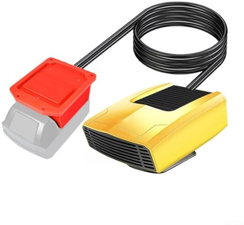 Chauffage et désembueur rechargeables 18 V avec protection contre la surchauffe pour une utilisation sûre dans les véhicules, les maisons et les environnements extérieurs (rouge)