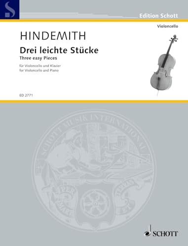 Drei leichte Stücke: (Violoncello in der 1. Lage). Violoncello und Klavier. (Edition Schott)