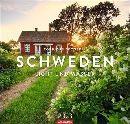 Schweden Kalender 2023. Reise-Kalender mit 12 atemberaubenden Fotografien schwedischer Landschaften. Romantischer Wandkalender 2023 zum Aufhängen. 48x46 cm.: Licht und Wasser