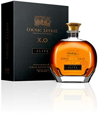 Leyrat, Coffret Cognac XO Elite carafe 70cl, 40% alc, Single Estate Cognac Cru Fins Bois, en coffret
