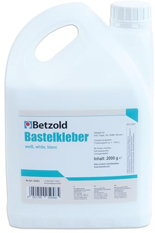 Betzold Bastelkleber 2000 g für Kita und Grundschule | Klebstoff, Basteln, Kunst-Unterricht, Flüssig-Kleber