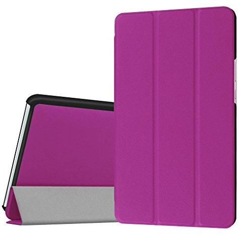 SATURCASE Étui pour Huawei MediaPad M3 8.4, PU Cuir Flip Pliable Folio Stand Protecteur Tablette Case Cover Housse Étui Coque pour Huawei MediaPad M3 8.4 (Violet)