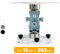 Supporto Proiezione Professionale “Arakno-Mini” Bianco 15cm Regolabile Per Videoproiettore (Disponibile da 15cm, 57/77cm, 83/123cm, 128/193cm, 198/263cm) Montaggio Staffa A Soffitto Massima Qualità