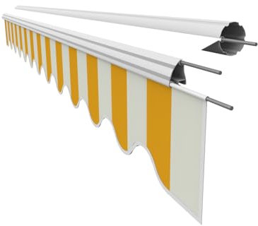 VANA SPD051 - Mantovana in tessuto di ricambio per tenda da sole da 3 m, solo mantovana, pronta da cucire, misura 2,82 x 0,21 m