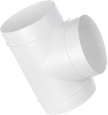 Ø 125mm Pieza en T - Conector para Tubo Redondo - Plástico PVC