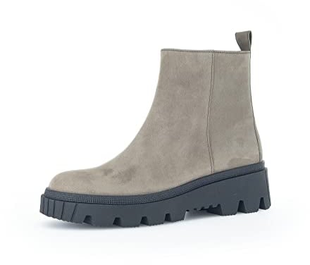 Gabor Damen Biker Boots, Frauen Stiefeletten,Wechselfußbett,uebergangsstiefel,motorradstiefel,Bootee,Booties,Oliv (schwarz),39 EU / 6 UK