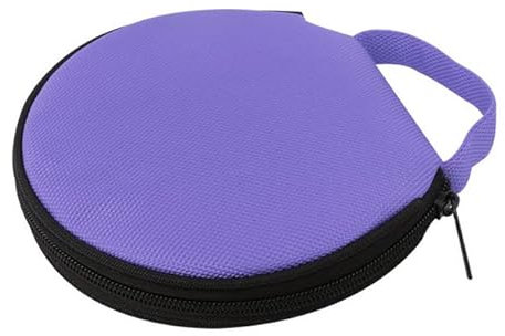 Losuya Portable 20 Capacity CD DVD Disc Storage Case Bag Wallet for Car Home Office Use (Purple)