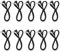 Tavsou DC Cable For Guitar Effect Pedal 5.5 x 2.1mm Connector Jack 24 AWG Power Cord(Pack of 10)