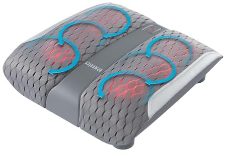 Homedics Appareil de Massage de Pieds Shiatsu à Gel Gentle Touch - Détendez et Tonifiez vos Pieds, Chaleur en Profondeur (Option), 6 Têtes Rotatives - Soulage les Douleurs Musculaires à la Maison