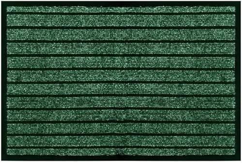 PHP Door Mat - Waterproof Strong PVC Rubber Backing Anti Slip Heavy Duty Dirt Trapper Barrier Mats for Kitchen Bedroom Hall Hallway Entrance Door Matts (40 x 60 cm, Green)