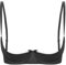 FEESHOW Women Sexy 1/4 Cup Bra Push Up Bralette Underwire Satin Bra Open Breast Brassiere Underwear Black S
