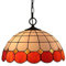 SSNCcNC Ø40cm Vintage Tiffany Hängelampe Mediterraner Stil Buntglas Glas Pendelleuchte Esszimmerlampe Rund Pastoral Hängeleuchte Schlafzimmer Wohnzimmer