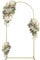 Duscdesp 2M/6.6FT Metal Arch Backdrop Stand Gold Wedding Arch Balloon Arch Stand,Garden Arch Frame for Wedding Birthday Party Balloon Flower Arch Decoration (YELLOW, 6.6FT)