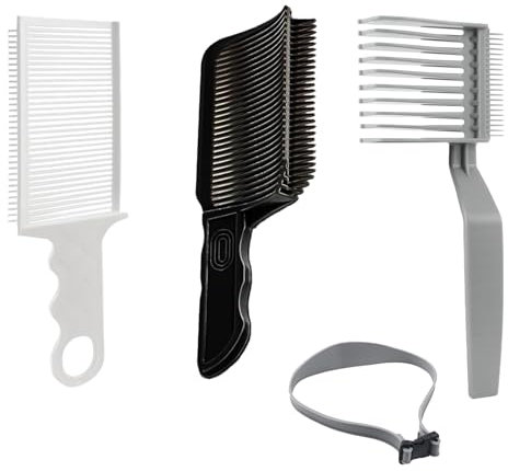 Paquet de 4 peignes de coupe de cheveux, ensemble de peignes de coupe de cheveux, modèle de coupe de cheveux, outils de coupe de cheveux réglables, outils de coupe de cheveux professionnels pour cheve