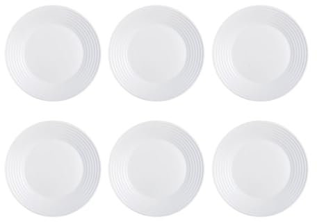 Luminarc Harena 6 Plato Postre Vidrio 25cm Opal Apto Microondas Apto Frigorífico Reciclable