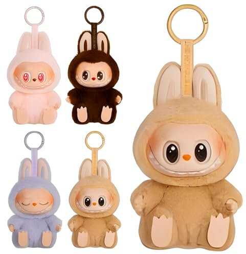 Axinyijia Labubu Monster Plush Labubu Kuscheltier Keychain Labubu Figuren Plüsch Sammelfiguren Geschenk für Fans
