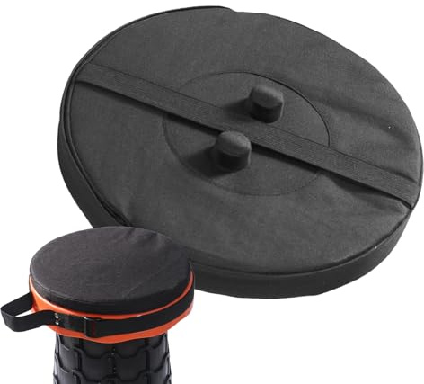 Teleskophocker Kissen Sitzkissen Kissen Für Teleskophocker, Klapphockerkissen, Waschbares Rundes Hockerkissen, Angelstuhlkissen, Stuhlkissen Mit Gummiband,Hocker-Sitzkissen,Klapphockerkissen