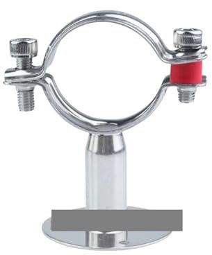 1PCS 102-108mm Tube O/D Stainless Steel Pipe Clamp Clip Support Bracket with Base Plate Pole Length 50mm RNUMLIGH