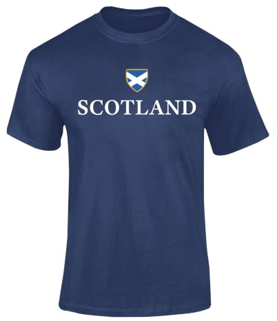 Scotland T Shirt Scotland Football Shirt Scottish Flag Adult Kids | Scotland football T shirt with Scottish flag shield design for adults & kids. tournaments and supporters.