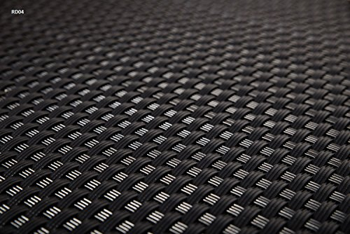 Sellon24 Balkonverkleidung Sichtschutz Meterware Balkonsichtschutz Polyrattan Balkonbespannung (17,99€/m2) RD04 schwarz 100