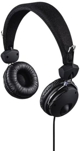 Hama Kopfhörer Fun4Phone (On-Ear-Kopfhörer, Mikrofon 50 Hz - 10 kHz (2200 Ω), Kopfhörerbandbreite von 20 Hz - 20 kHz (32 Ohm), Klinkenstecker 3,52 mm, Länge 1,2 m) schwarz