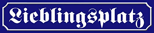 Schatzmix Straßenschild Lieblingsplatz Metallschild 46x10 cm Wanddeko tin Sign Blechschild, Blech, Mehrfarbig