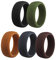 P Prettyia 5 STK Herrenring, Silikonringe, Fingerring mit Business Stil, Silikon Ehering, Hochzeitring, Handschnmuck für Sport und Outdoor - 10