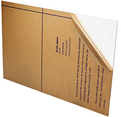 Othmro Acryl-Plexiglas-Platte, transparent, 300 mm (L) x 200 mm (B) x 2 mm (H), für Bilderrahmen, Schilderhalter, DIY-Projekte, Handwerk, Produkt, Tischplatte, 1 Stück