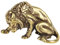 VOSAREA Messing Figur, Mini Messing Löwe Figuren Gold Messing Statue Löwe Feng Shui Deko Klein Löwe Sammlerfiguren für Home Tisch