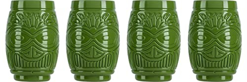 Topkapi Tiki Becher Mahana – Tiki-Set Cocktailgläser Cocktailbecher, Tiki Bar Serie, 490 ml, XL (Green)